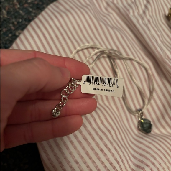 Brighton Silver Necklace with Black Pendant - Picture 3 of 8